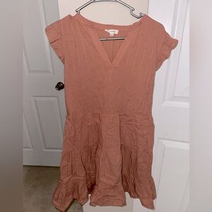 Blu Pepper Terracotta Short Sleeve Dress